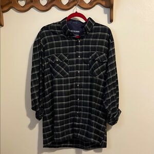 Van Heusen Black Plaid Shirt
